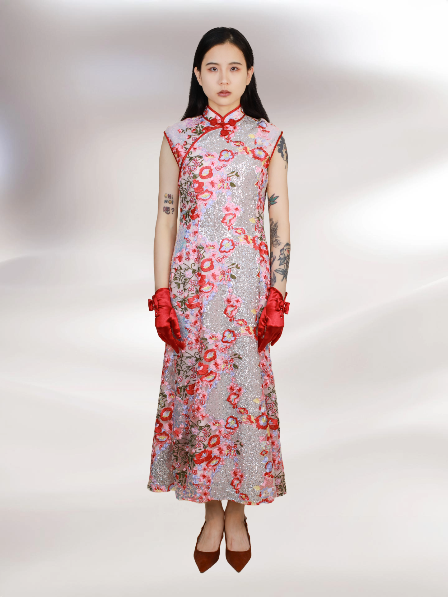 High-End Embroidered Mermaid Limited Edition Qipao 薇薇花顏